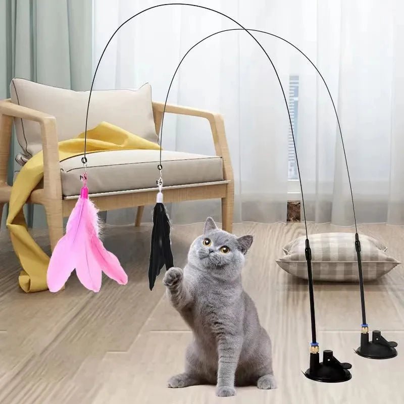 Baguette Ă plumes interactive pour chats - Boutique Minou