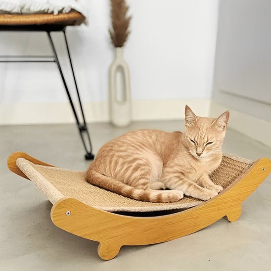 Bed&Scratcher griffoir et lit pour chat protégeant les meubles Image 5: Griffoir pour chat design moderne avec zone de repos et grattage