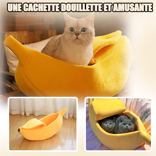 Coussin pour Chat en Forme de Banane - Boutique Minou