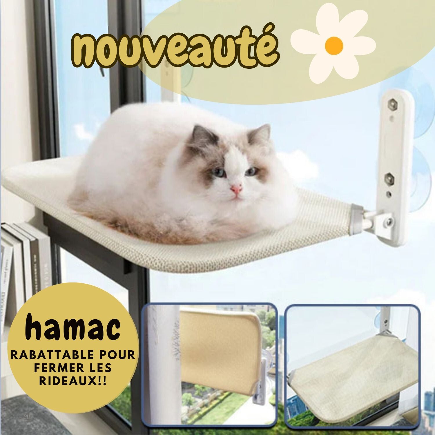 Hamac pliable pour chat - Boutique Minou